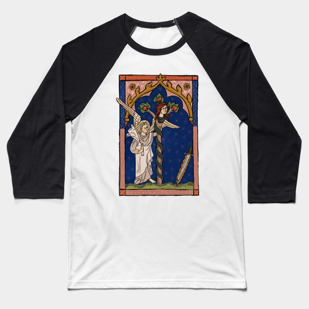 medieval omens Baseball T-Shirt by sheepskeleton